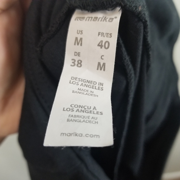 Marika Workout Leggings Black Sheer Net Medium - Picture 2 of 4